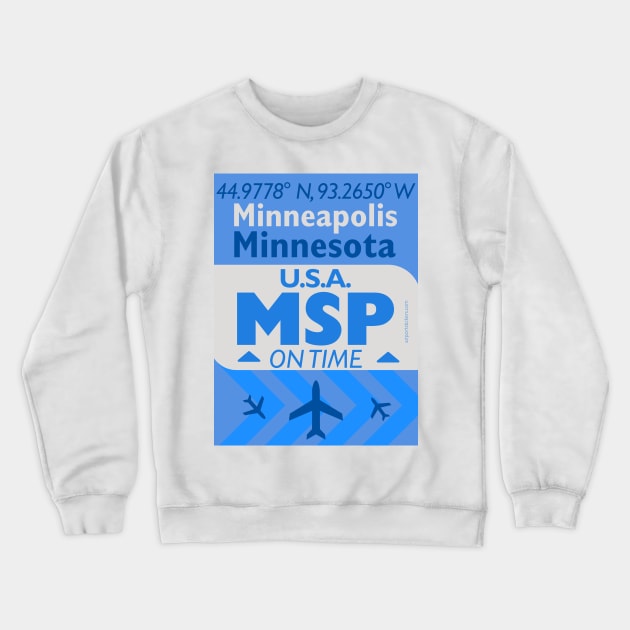 MSP airport Minneapolis Minnesota 28092021 Crewneck Sweatshirt by Woohoo